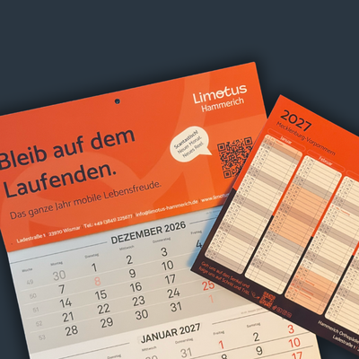 Zwei Kalender 2027 von Limotus Hammerich