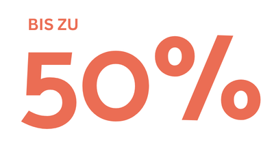 bis zu 50%